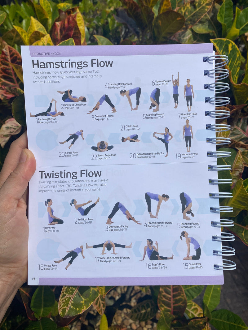 192pg Beginner's Guide to Home Yoga Workouts, Poses + Flow Trainer's Guide, Advice on Nutrition Training & Motivation Vinyasa Ashtanga Hatha