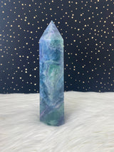 4.43lb 9.5” Large Rainbow Fluorite 2010g Standing Obelisk from Colorado Rare Quartz Display Wand Natural Big XL Crystal Column Huge Healing