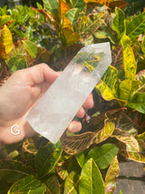 4.5-5.3” Large Clear Quartz 400-470g Standing Quartz Obelisk from Madagascar Display Tower Point Wand Big Crystal Column XL Huge Healing D-G