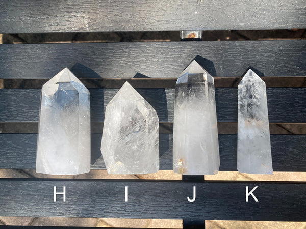 3.6-4.6” Large Clear Quartz 150-400g Standing Quartz Obelisk from Madagascar Display Tower Point Wand Big Crystal Column XL Huge Healing H-K