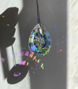 3" Large Suncatcher Star Prism Hanging Car Charm Window Faceted Sun Catcher Craft Crystal Chandelier Decoration Bridesmaid Gift AB Color