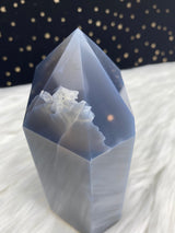 6.5" 2.84lb Banded Botswana Agate UNIQUE Crystal Self Standing Tower 1290g Druzy Quartz Obelisk Polished Healing Display Point Large Huge
