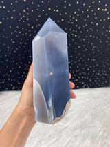 6.5" 2.84lb Banded Botswana Agate UNIQUE Crystal Self Standing Tower 1290g Druzy Quartz Obelisk Polished Healing Display Point Large Huge