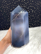 8.5" 4.89lb Banded Botswana Agate UNIQUE Crystal Self Standing Tower 2220g Druzy Quartz Obelisk Polished Healing Display Point Large Huge