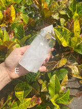 4.5-5.3” Large Clear Quartz 400-470g Standing Quartz Obelisk from Madagascar Display Tower Point Wand Big Crystal Column XL Huge Healing D-G