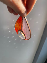 Stained Glass Teardrop Suncatcher Window Hanging Pendant Decoration Car Charm Christmas Ornament Home Decor Patio Blue Green Gray Pink
