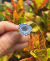 Natural Shape Navy Blue Geode Druzy Quartz Gold Plated Adjustable Ring Dainty Modern Gemstone Crystal Jewelry Unique Friend Gift for Her