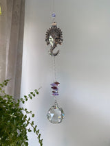 Ganesh Elephant Crystal Suncatcher for Window Decor Car Charm Light Catcher Prism Ball Home Garden Hanging Wedding Decoration Gift