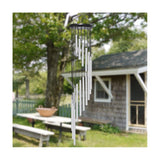 Wind Chime SOUND in DESCRIPTION! Classic Large 36" Amazing Grace Musical Silver Spiral Calming Garden Patio Indoor Outdoor Housewarming Gift