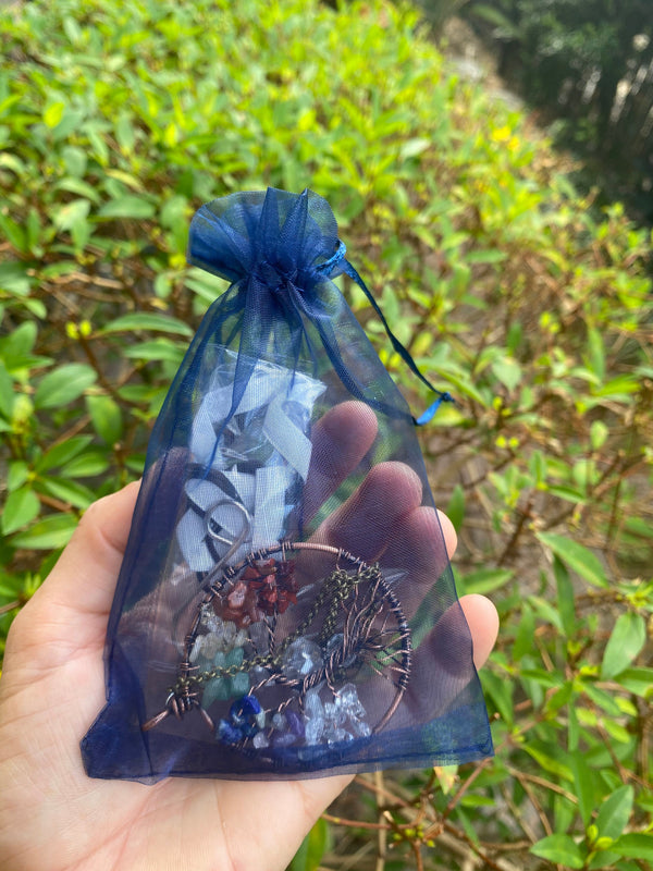 Tree of Life Circle of Life w Gift Bag 13" x 1.8" Eternity Crystal Suncatcher Car Charm Pendant Rainbow Maker Birthday Bridesmaid