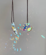 Crescent Moon & Sun Prism Suncatcher Set Rear View Mirror Car Charm AB Mandala Crystal Decor Rainbow Maker Window Hangings Housewarming Gift