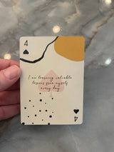 Luxury 52 Card Positive Affirmation Deck, Limited Edition Playing Cards Unique Gift for Yogi Positivity Crystal Lovers Manifestation Success
