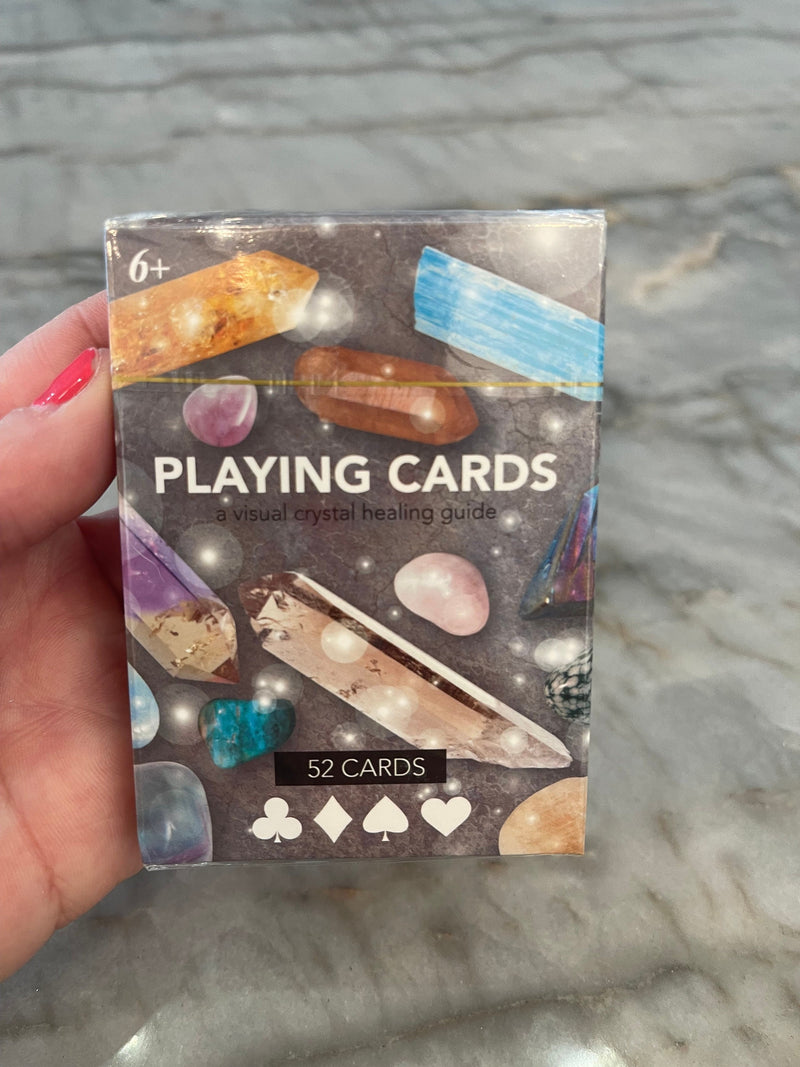 Luxury 52 Card Visual Crystal Healing Deck, Limited Edition Playing Cards Unique Gift Yogi Positivity Gemstone Lovers Manifestation Success