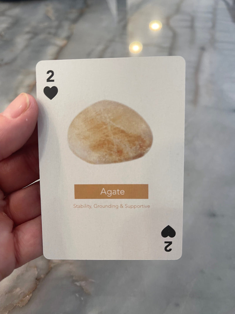 Luxury 52 Card Visual Crystal Healing Deck, Limited Edition Playing Cards Unique Gift Yogi Positivity Gemstone Lovers Manifestation Success
