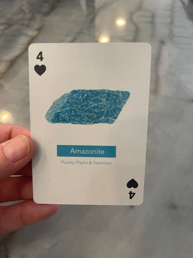 Luxury 52 Card Visual Crystal Healing Deck, Limited Edition Playing Cards Unique Gift Yogi Positivity Gemstone Lovers Manifestation Success