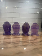 Approx 2.75" Purple Fluorite Zen Buddha Head Hand Carved Crystal Statue Meditation Altar Stone Decor Birthday Christmas Anniversary Gift