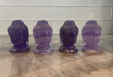 Approx 2.75" Purple Fluorite Zen Buddha Head Hand Carved Crystal Statue Meditation Altar Stone Decor Birthday Christmas Anniversary Gift