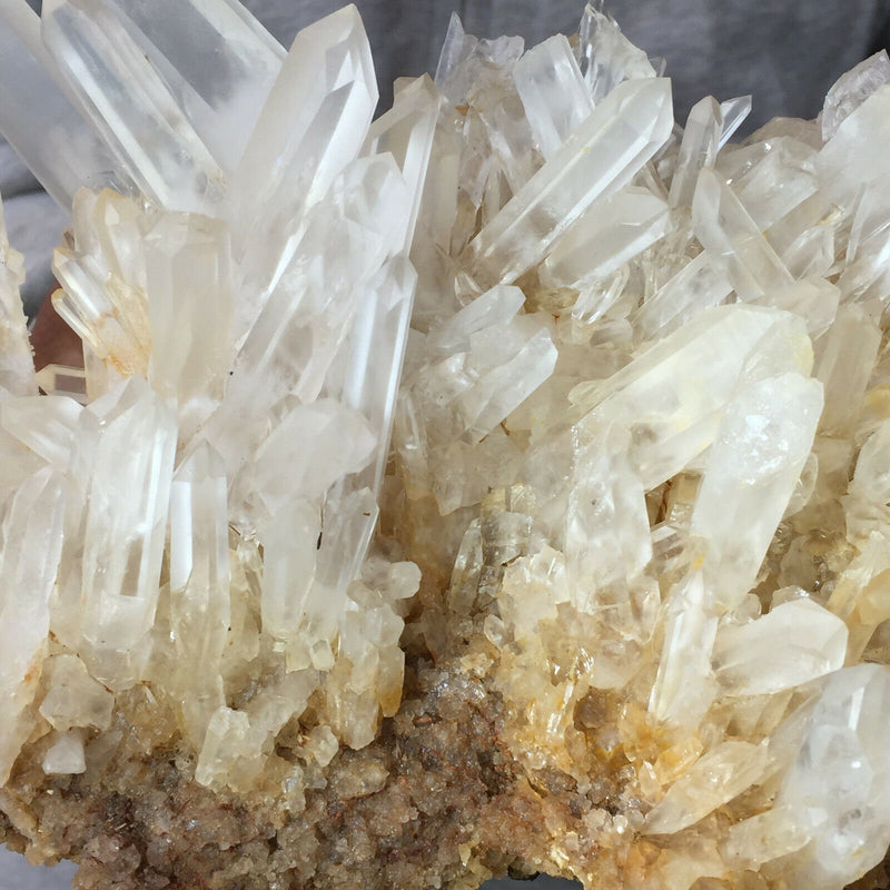 9.8” XL Unique Clear Quartz Cluster 4lb 10oz 2110g Many Twin Points Large Natural Crystal Mineral from Madagascar Display Big Crystal Large