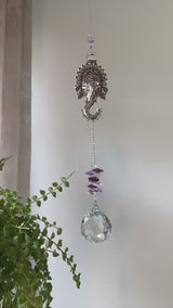 Ganesh Elephant Crystal Suncatcher for Window Decor Car Charm Light Catcher Prism Ball Home Garden Hanging Wedding Decoration Gift