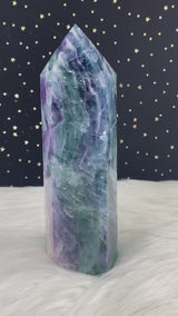 4.43lb 9.5” Large Rainbow Fluorite 2010g Standing Obelisk from Colorado Rare Quartz Display Wand Natural Big XL Crystal Column Huge Healing